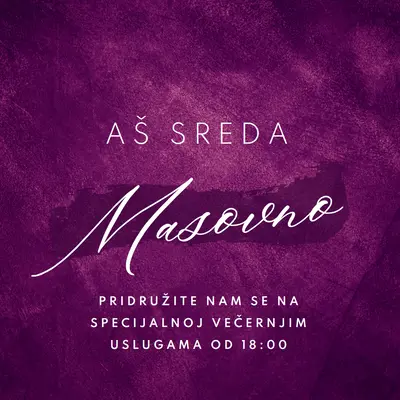 Ash Wednesday Mass purple modern-simple