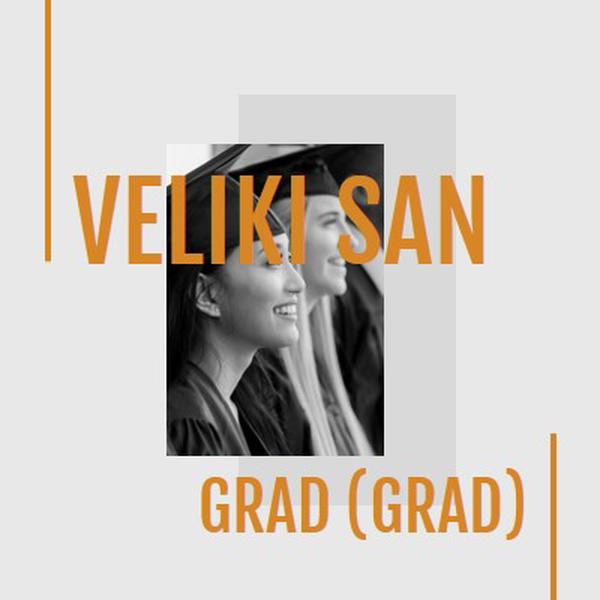 Sanjajte velike, diplomirane gray modern-bold