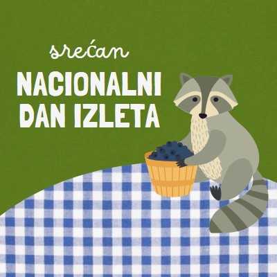 Srećan Nacionalni izlet green whimsical-color-block