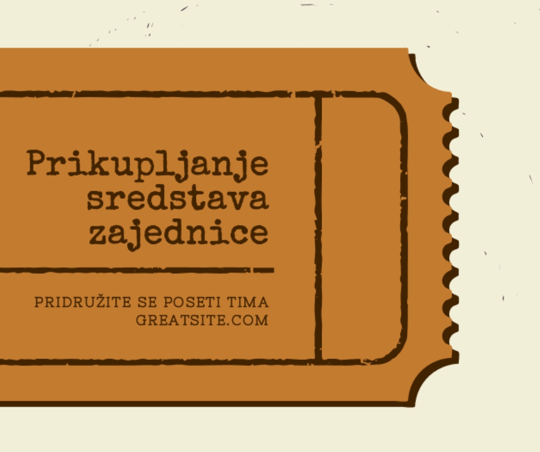 Veliki tiket brown vintage-retro