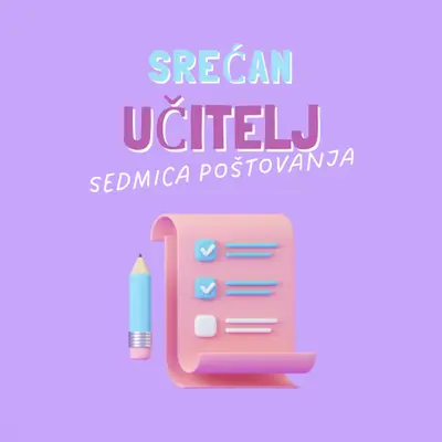 Sedmica poštovanja nastavnika purple whimsical-color-block