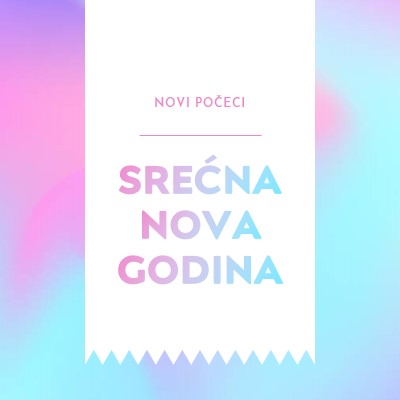 Nova godina, novi počeci blue modern-bold