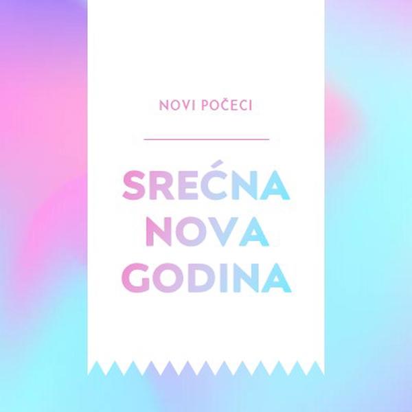 Nova godina, novi počeci blue modern-bold