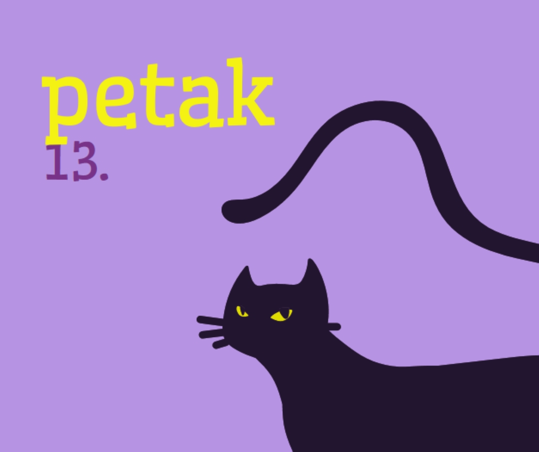 petak, trinaest purple organic-simple