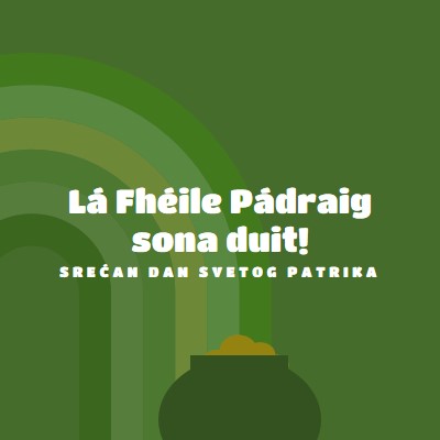 Srećan dan Svetog Patrika green vintage-retro