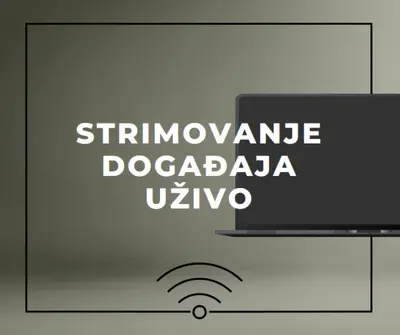 Strimovanje događaja uživo gray modern-bold