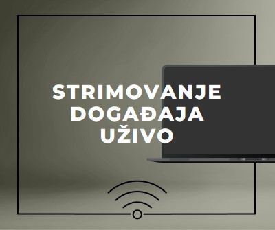 Strimovanje događaja uživo gray modern-bold