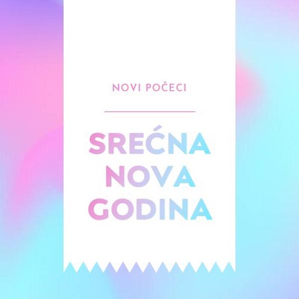 Nova godina, novi počeci blue modern-bold