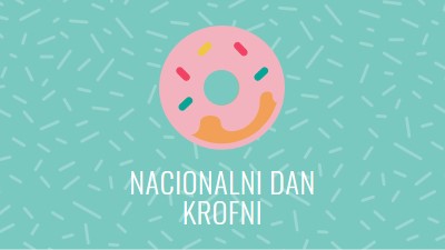 Dan nacionalnih krofni blue modern-simple