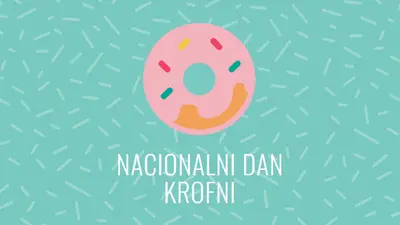 Dan nacionalnih krofni blue modern-simple