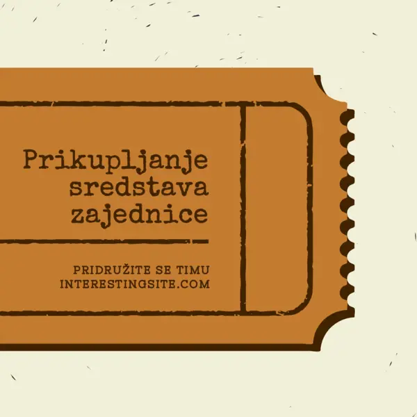 Veliki tiket brown vintage-retro