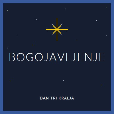 Obeležavanje Bogojavljanja blue modern-simple