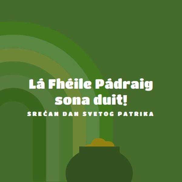 Srećan dan Svetog Patrika green vintage-retro