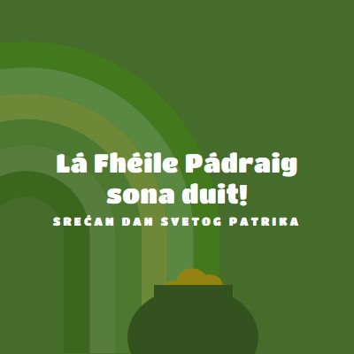 Srećan dan Svetog Patrika green vintage-retro