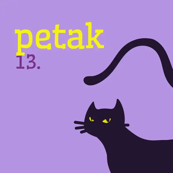 petak, trinaest purple organic-simple