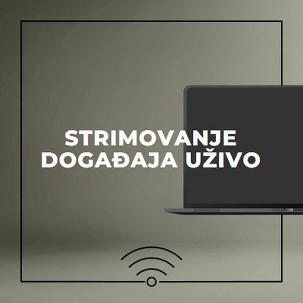 Strimovanje događaja uživo gray modern-bold