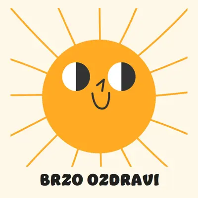 Šaljemo sunce yellow vintage-retro
