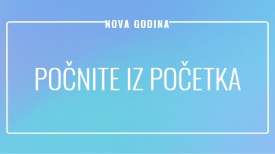 Novi početak blue modern-bold