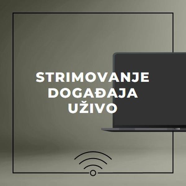 Strimovanje događaja uživo gray modern-bold