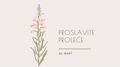 Proslavite proleće white vintage-botanical