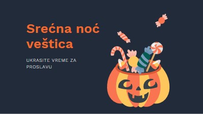 Lepo se prošetaj za Noć veštica black whimsical-line