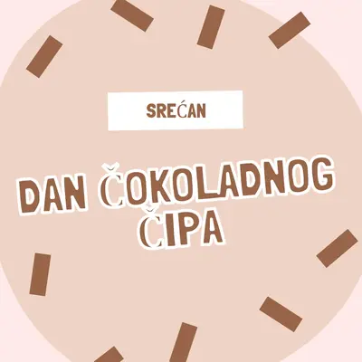 Srećan čokoladni dan brown organic-simple