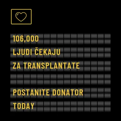 Postanite donator organa danas black modern-bold