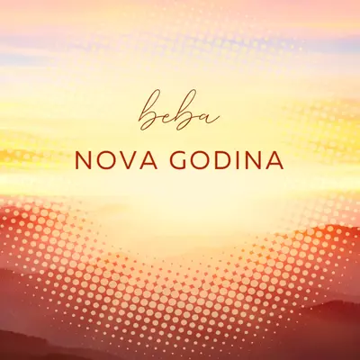 Nova godina rođenja bebe yellow modern-simple
