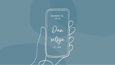 Selfie samopouzdanje blue whimsical-line