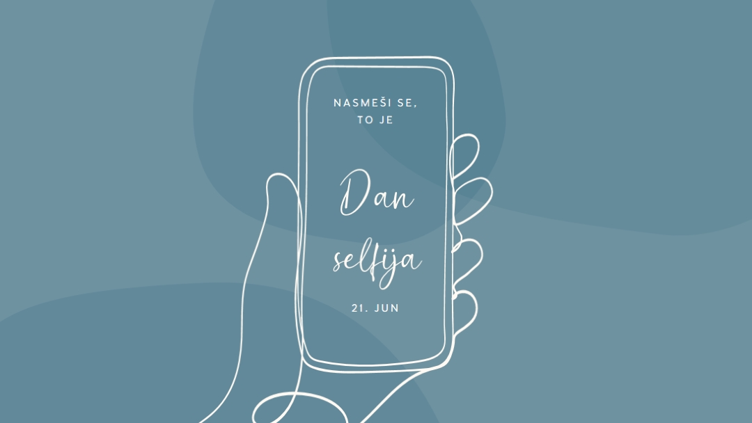 Selfie samopouzdanje blue whimsical-line
