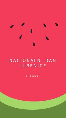 Dan nacionalnog lubenice pink modern-simple