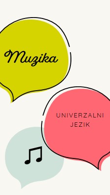 Muzički jezik white whimsical-line