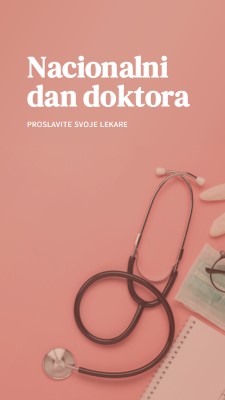 Proslavite svoje lekare pink modern-simple