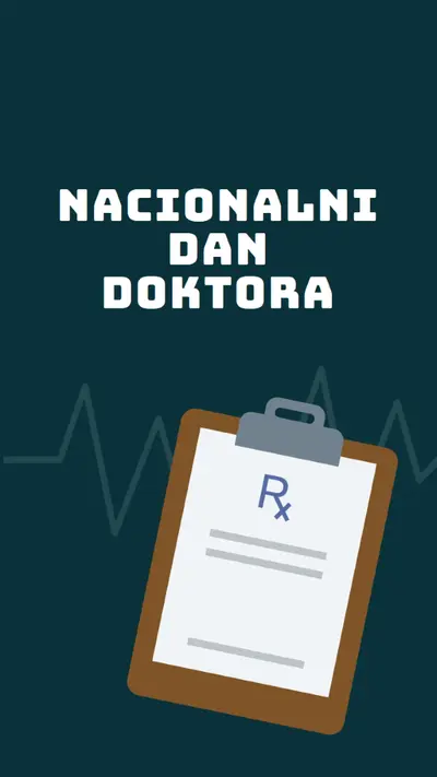 Danas je Nacionalni dan doktora blue modern-simple
