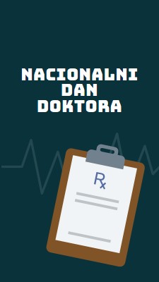 Danas je Nacionalni dan doktora blue modern-simple