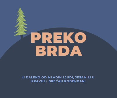 Preko brda blue modern-bold