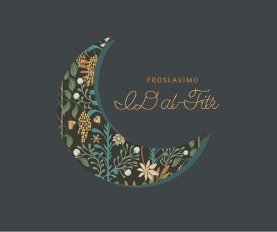 Proslava Ajda Al-Fitra black modern-simple