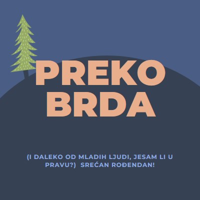 Preko brda blue modern-bold