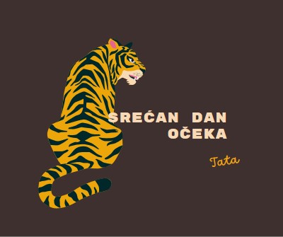 Srećan Dan očeka, tata brown whimsical-color-block