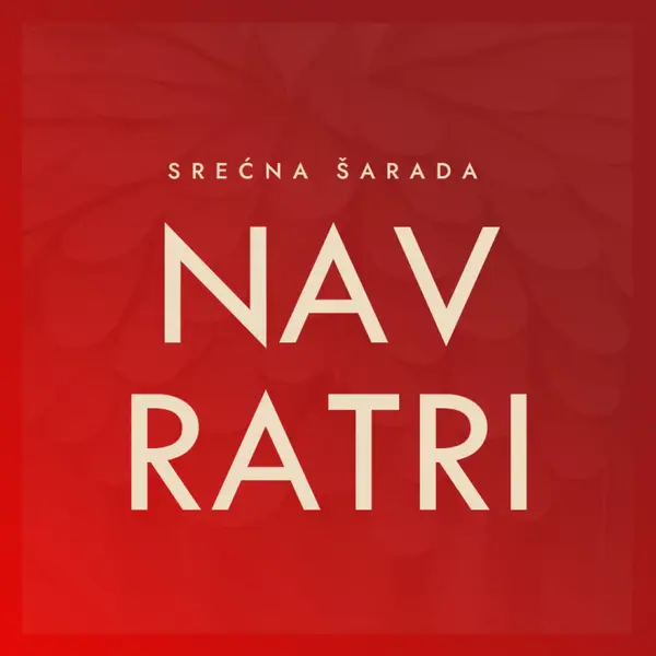 Srećna Šarada Navaratri red modern-simple