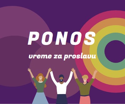 Proslavljanje ponosa purple modern-bold