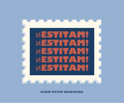 Čestitamo novim građanima blue modern-simple