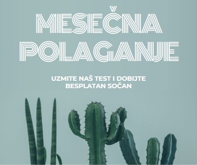 Mesečni test za polaganje green modern-simple