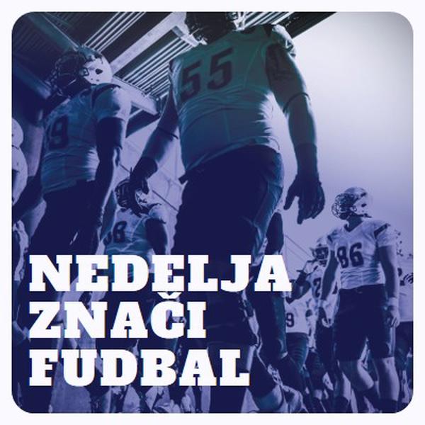 Nedelja znači fudbal purple modern-bold