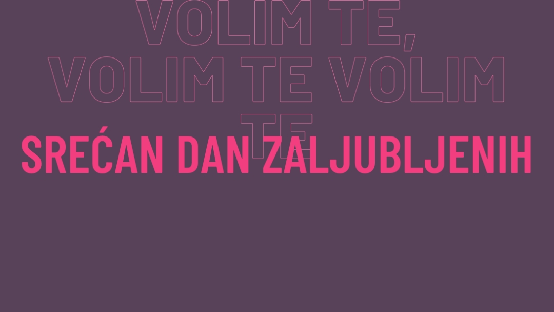 Volim te, Ljubavi. purple modern-bold