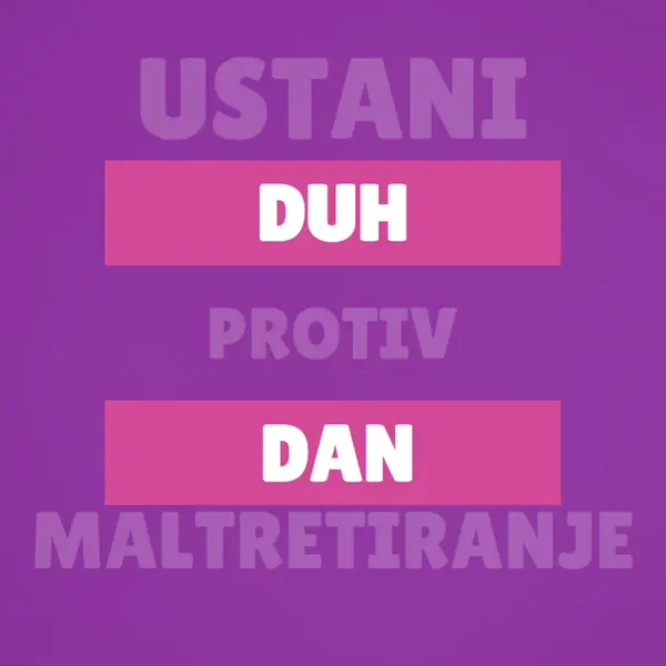 Suoиite se sa nasilniљtima. purple modern-bold
