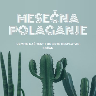 Mesečni test za polaganje green modern-simple