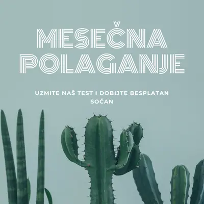 Mesečni test za polaganje green modern-simple