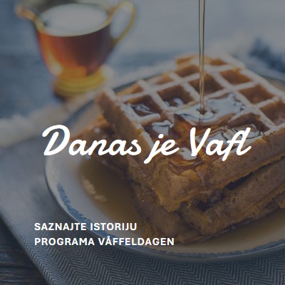 Danas je Vafl blue modern-simple