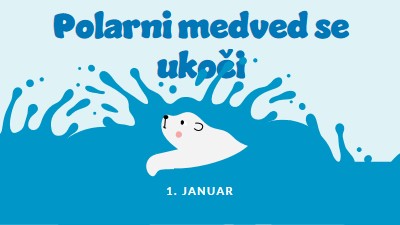 Srećan dan polarnog medveda blue whimsical-color-block